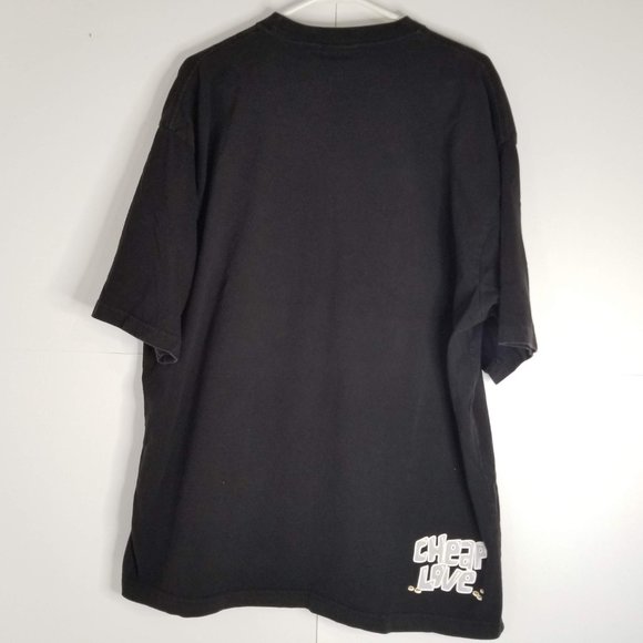 SOLD Vintage Akademiks Love Is Cheap Logo Men's Tee T-shirt Black 2XL - Picture 2 of 9